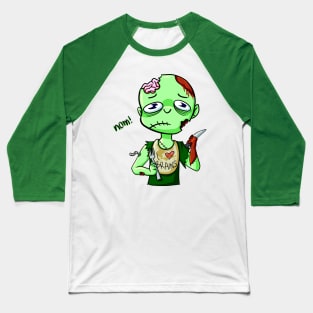 NOM NOM ZOMBIE Baseball T-Shirt